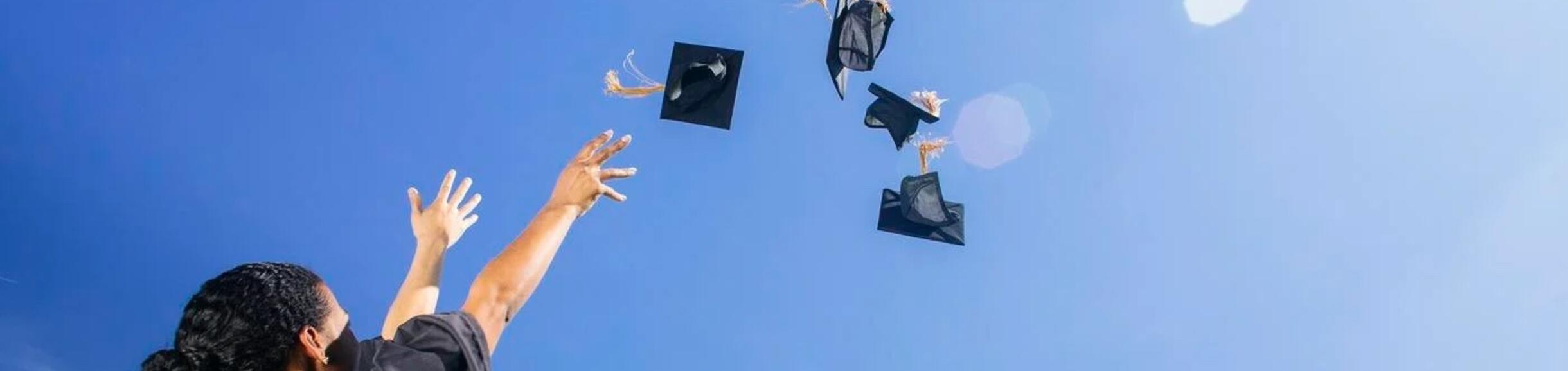 A graduate celebrating