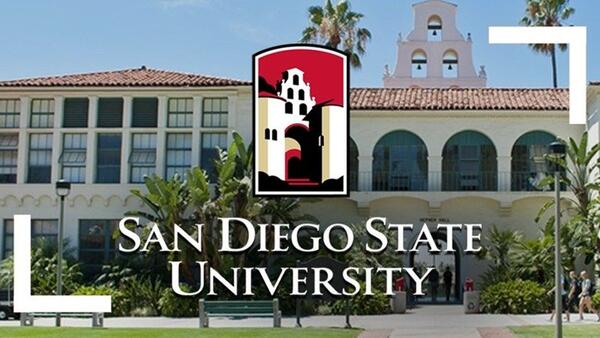 SDSU Logo and photo