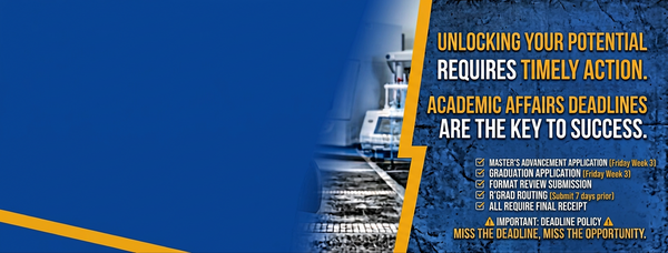 Academic Affairs Deadlines