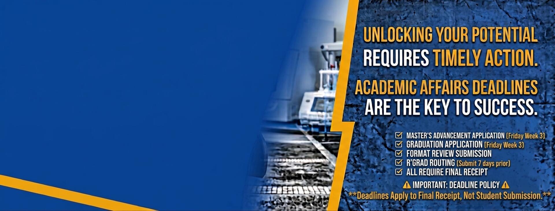 Academic Affairs Deadlines